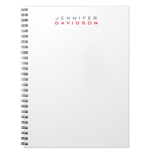 Stylish Professional Modern Name Notebook