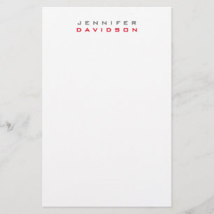 Stylish Professional Modern Name Stationery