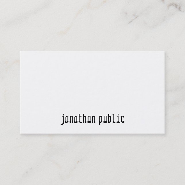 Stylish Professional Simple Template Modern Design Business Card (Front)