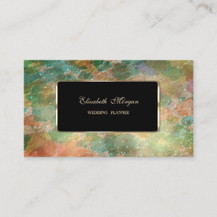 Stylish Professional Watercolor Splashes, Frame Business Card