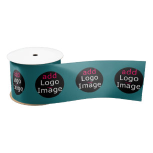 Stylish Promotional Customisable Deep Sea Green Satin Ribbon