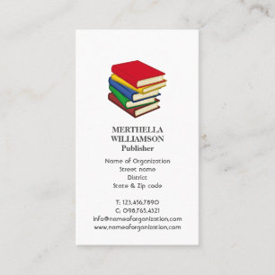 Stylish   PUBLISHER Books   Photo Logo Business Card
