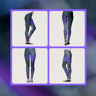 Stylish Purple and Grey Leggings