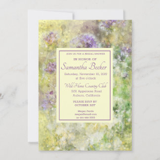 Stylish Purple Floral Invitation