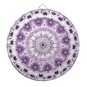 Stylish Purple Flowers Dartboard