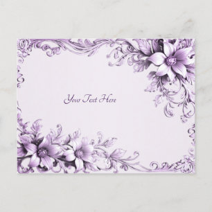 Stylish Purple Flowers Postcard