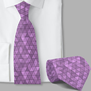 Stylish purple geometric modern pattern tie