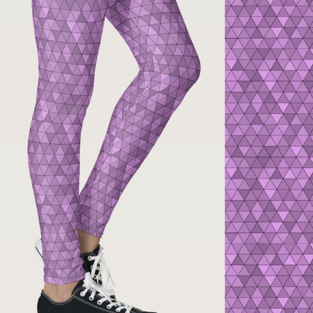Stylish purple geometric modern patterned leggings (Creator Uploaded)