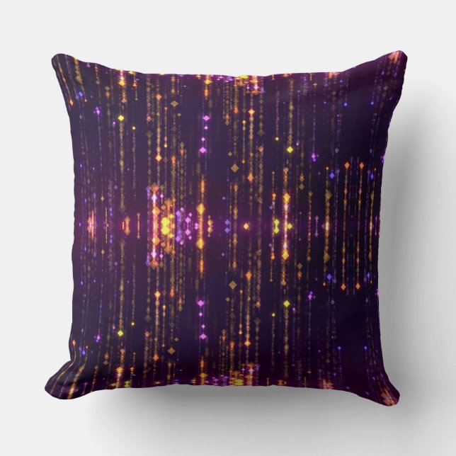 Stylish Purple Glitter Gold Mogern Sparkl  Cushion (Front)
