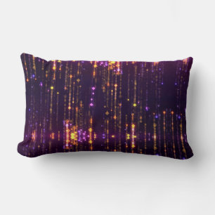 Stylish Purple Glitter Gold Mogern Sparkl Lumbar Cushion