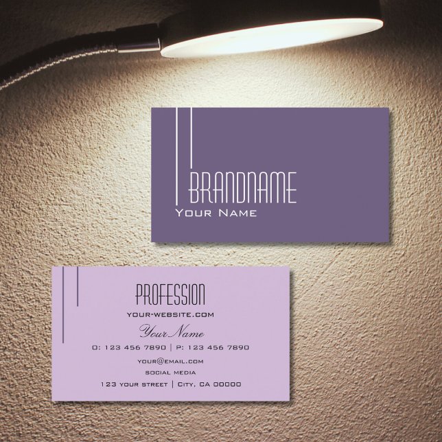 Stylish Purple Lilac Modern Simple & Professional Business Card (Creator Uploaded)