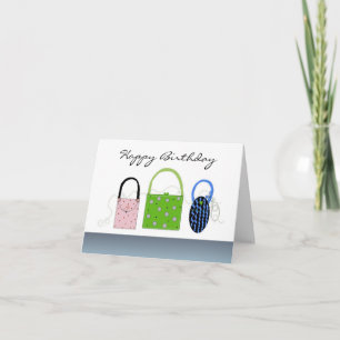 Stylish Purses Birthday Greeting Card