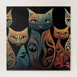 Stylish Puzzle Cat Theme