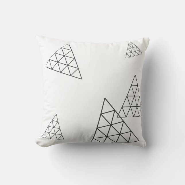 Stylish Pyramid Triangle Geometry Cushion (Front)
