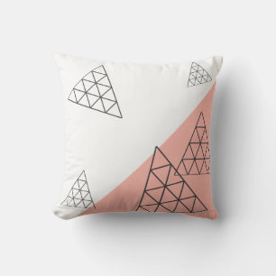 Stylish Pyramid Triangle Geometry Pastel Cushion