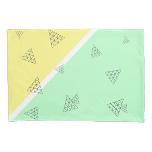Stylish Pyramid Triangle Geometry Pastel Pillowcase