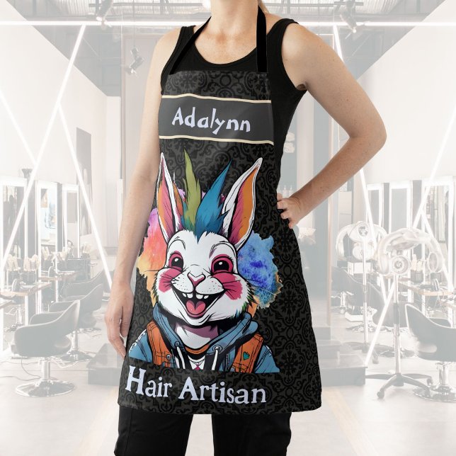 Stylish Rabbit Gifts for Hairdresser Hair Stylist Apron (Stylish Rabbit Gifts for Hairdresser Hair Stylist)