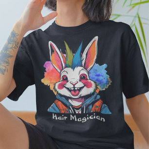 Stylish Rabbit Gifts for Hairdresser Hair Stylist T-Shirt