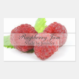 Stylish Raspberry Canning Label Sticker
