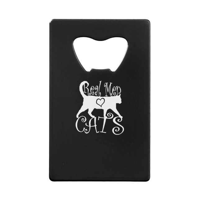 Stylish Real Men Love Cats on a black decor (Front)