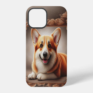 Stylish Realistic Colourful Border Corgi Dog Browe iPhone 12 Pro Case