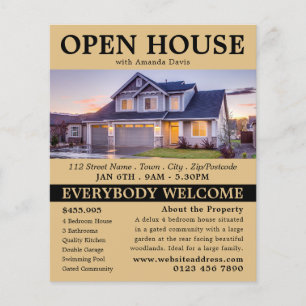 Stylish Realtor Open House Advertising Flyer