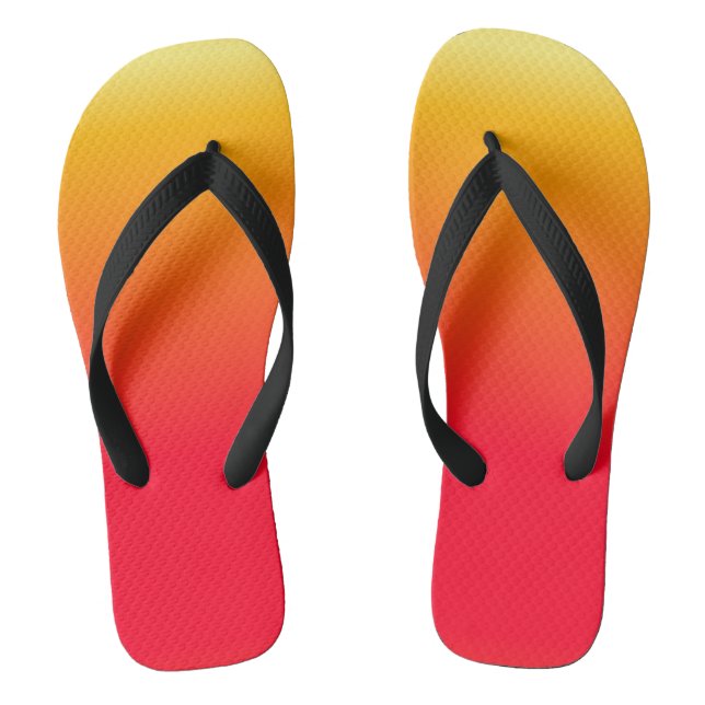 Stylish Red Black Orange Yellow Mens Summer Beach Thongs (Footbed)