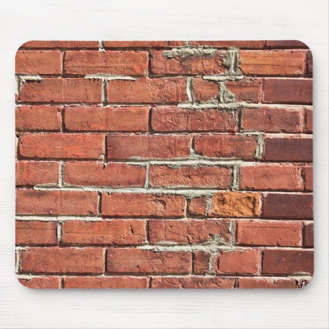 Stylish Red Brick Urban Wall Mouse Pad (Front)