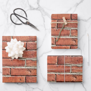 Stylish Red Brick Urban Wall Wrapping Paper Sheet