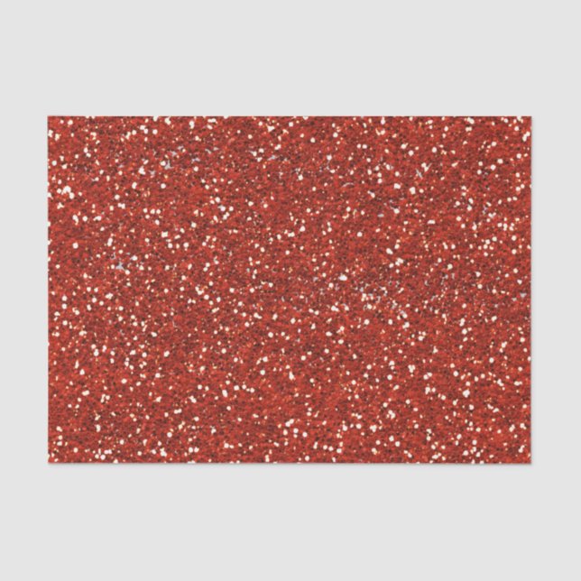 Stylish   Red Glitter Tissue Paper (Front)