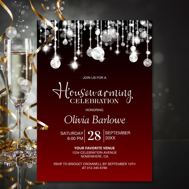 Stylish Red Housewarming Party Invitation (Creator Uploaded)
