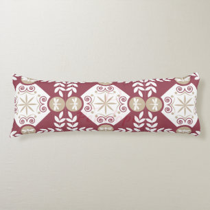 Stylish Red Ornamental Dragonfly Design  Body Cushion