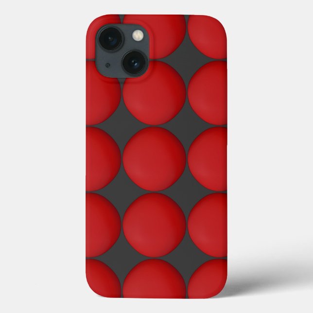 Stylish Red Pattern Case-Mate iPhone Case (Back)