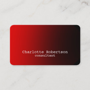 Stylish Red Plain Creative Modern Consultant Business Card