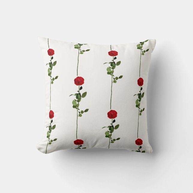 Stylish Red Rose Cushion (Front)