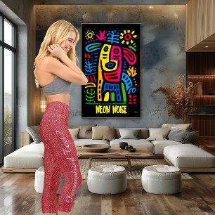 Stylish Red Textured Pattern: Custom Text & Logo Capri Leggings