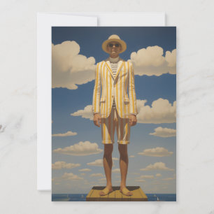 Stylish Retro Beachwear Striking Summer Fashion Invitation