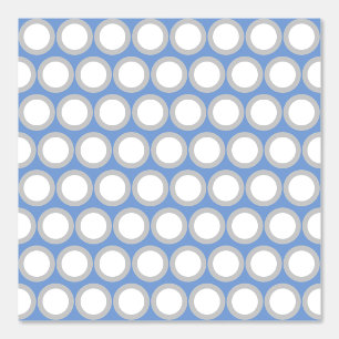 Stylish Retro Beachy Blue White Polka Dots Pattern Wallpaper