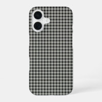 Stylish Retro Black and Grey Gingham Plaid Pattern