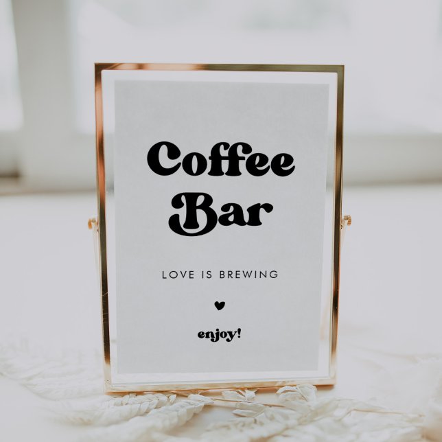 Stylish retro black & white Coffee Bar sign (Creator Uploaded)