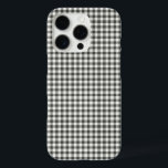 Stylish Retro Black White Gingham Plaid Pattern iPhone 16 Pro Case<br><div class="desc">Stylish Retro Black and White Gingham Plaid Pattern Phone Case</div>