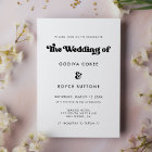 Stylish retro black & white wedding
