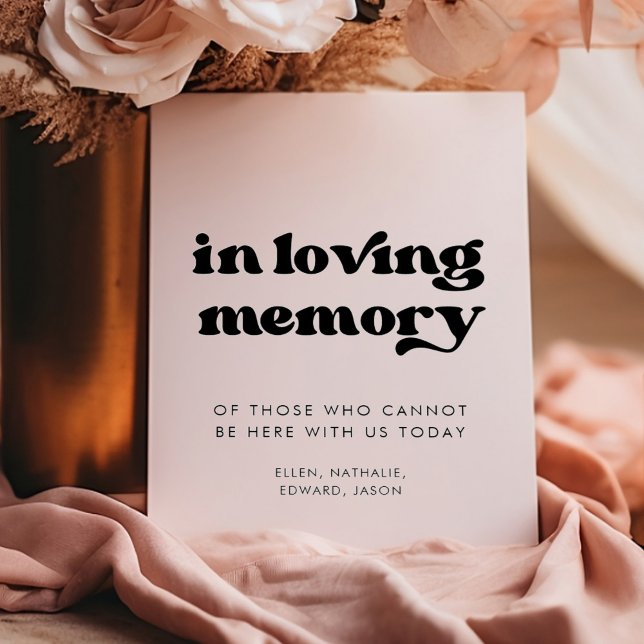 Stylish retro In loving memory wedding sign (Creator Uploaded)