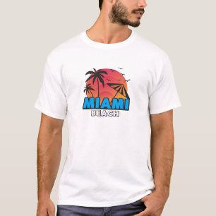 Stylish Retro Miami Beach Travel T-Shirt