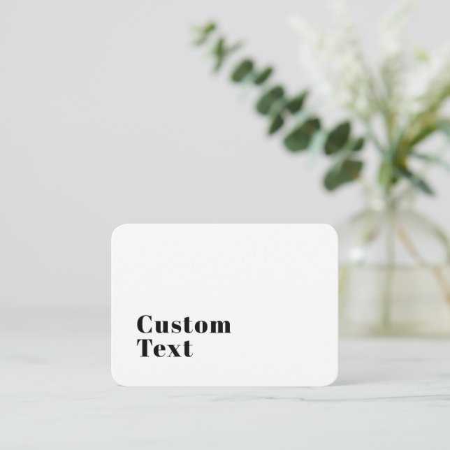Stylish Retro Modern Lettering | Editable Black Card (Standing Front)