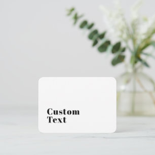 Stylish Retro Modern Lettering   Editable Black Card