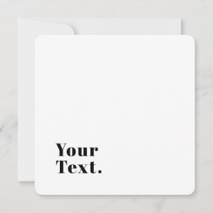 Stylish Retro Modern Lettering Editable Black Card