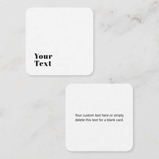 Stylish Retro Modern Lettering | Editable Black Enclosure Card (Front/Back)