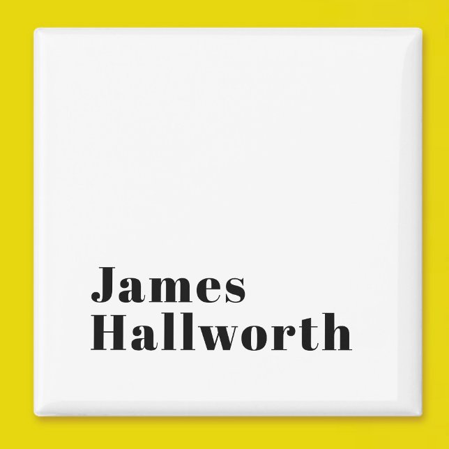 Stylish Retro Modern Lettering | Editable Black Magnet (Creator Uploaded)