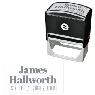 Stylish Retro-modern Name & Address Self-inking Stamp